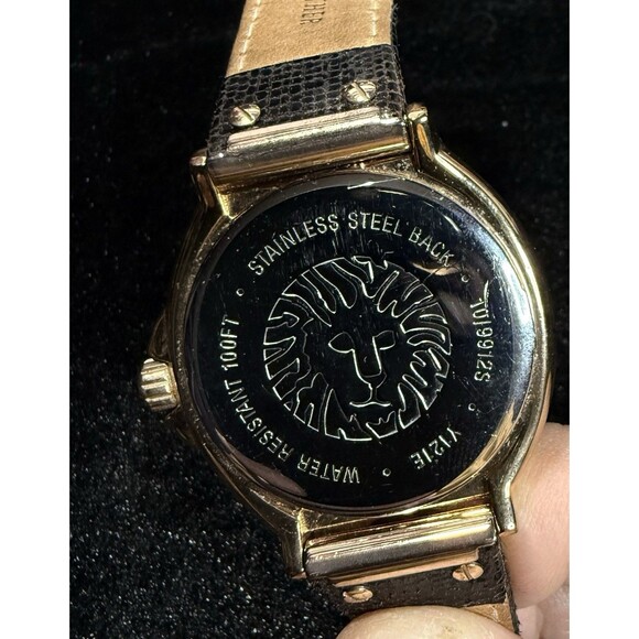 Anne Klein Women’s Quartz Watch Gold Tone Crystal Bezel Leather Strap New Batt main image 9